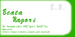 beata magori business card